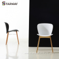 Modern Plastic Seat with Beech/Ash leg Chair